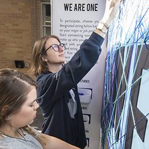 Viz seniors use interactive design to connect majors, staff of college